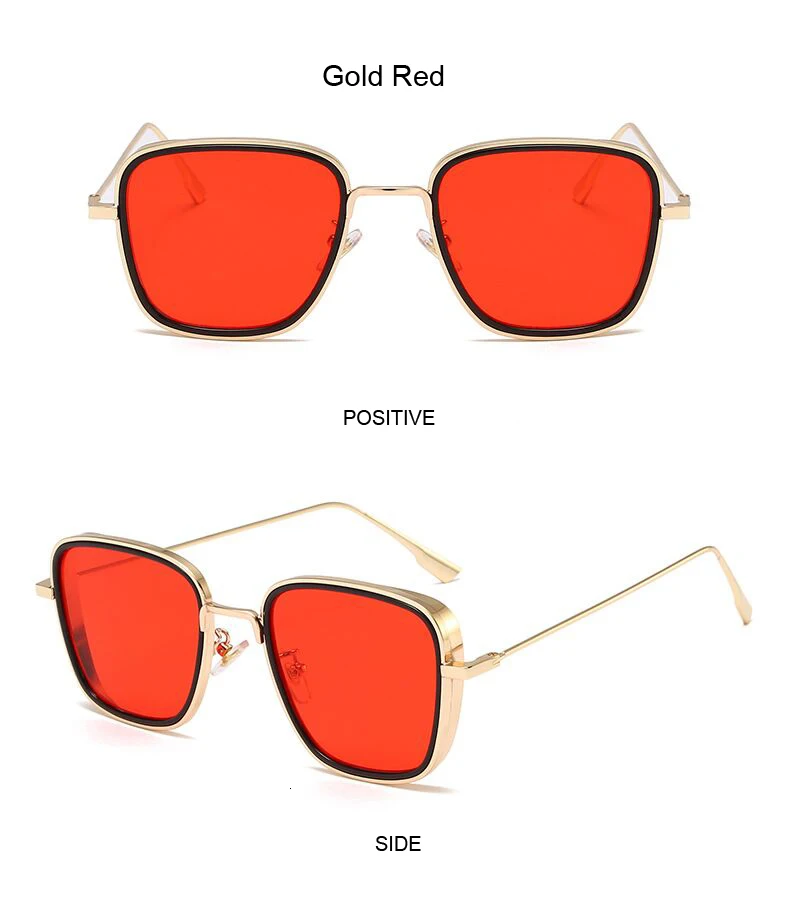 Винтажные квадратные металлические панк Солнцезащитные очки мужские и женские модные Kabir Singh солнцезащитные очки мужские женские UV400