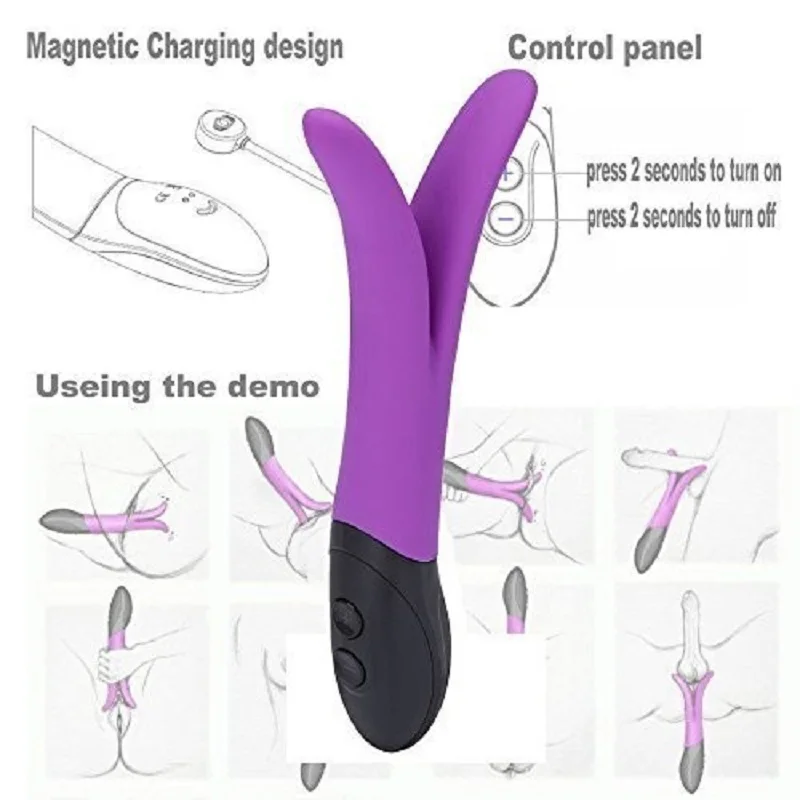 Y type Rabbit Vibrator G Spot Massager Multispeed Sex Toy Silicone Dual Motors Vibrators For Women Products Couples | Красота и