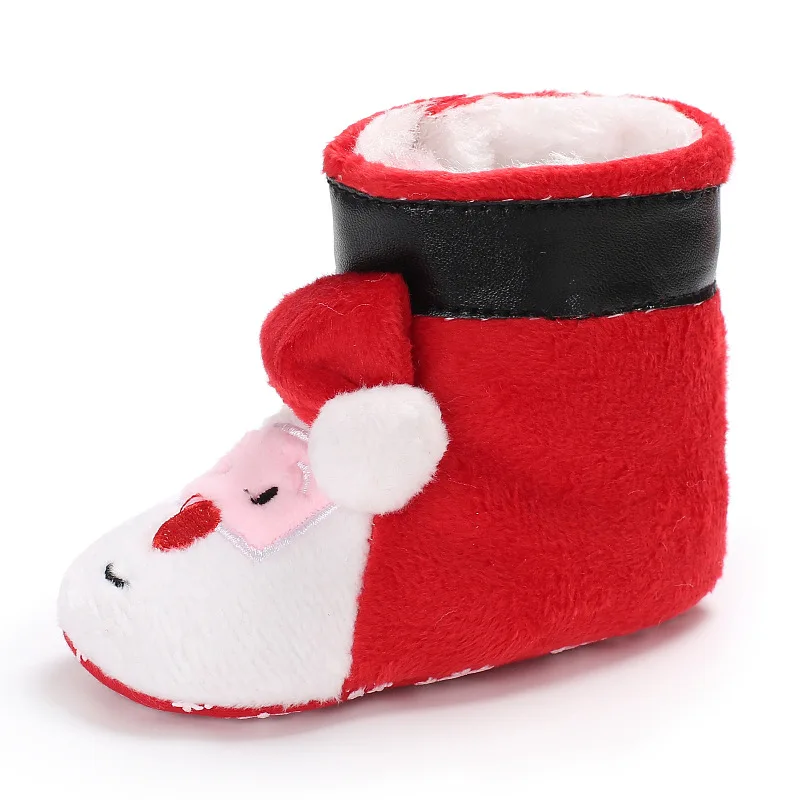 Christmas New Born Baby Girl Boys Shoes Soft Warm Infant Newborn Toddler Shoes Cartoon Baby Girl Baby Booties First Walkers