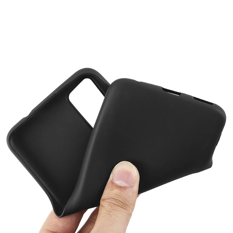 Black Soft Silicone Protective Case - High-Quality TPU Cover