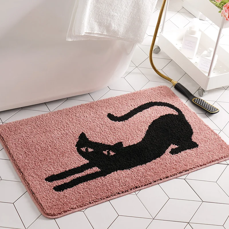 Ванная комната впитывающие коврики нескользящие Ванная комната двери туалета, ванной коврики бытовой минималистский двери ковры коврики у входной двери