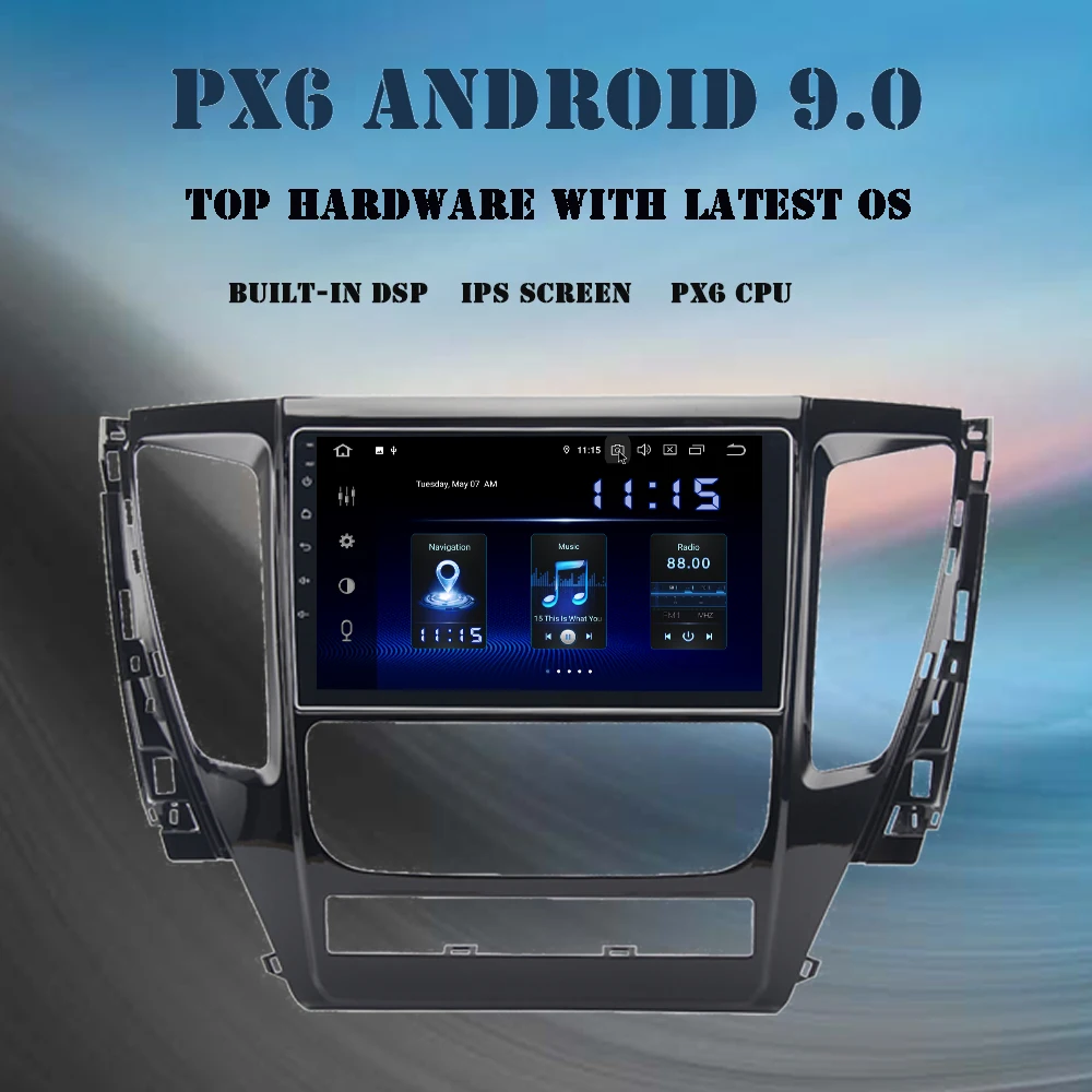

9" ips Android 9.0 Car multimedia for Mitsubishi Pajero Sport 2017 Autoradio stereo built-in DSP HDMI output 4Gb+64Gb Wifi GPS
