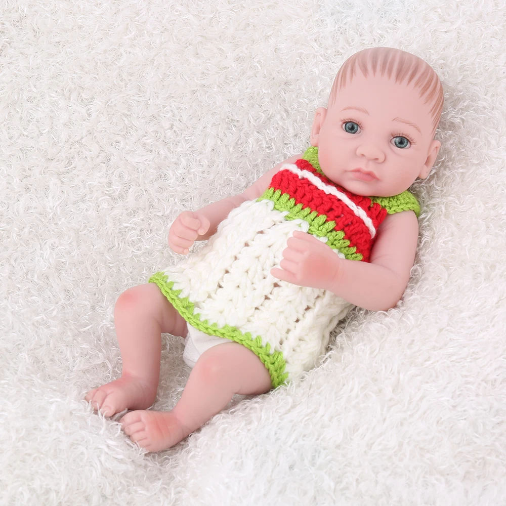 10 дюймов 28 см полностью виниловые силиконовые куклы Reborn Baby милые настоящие для