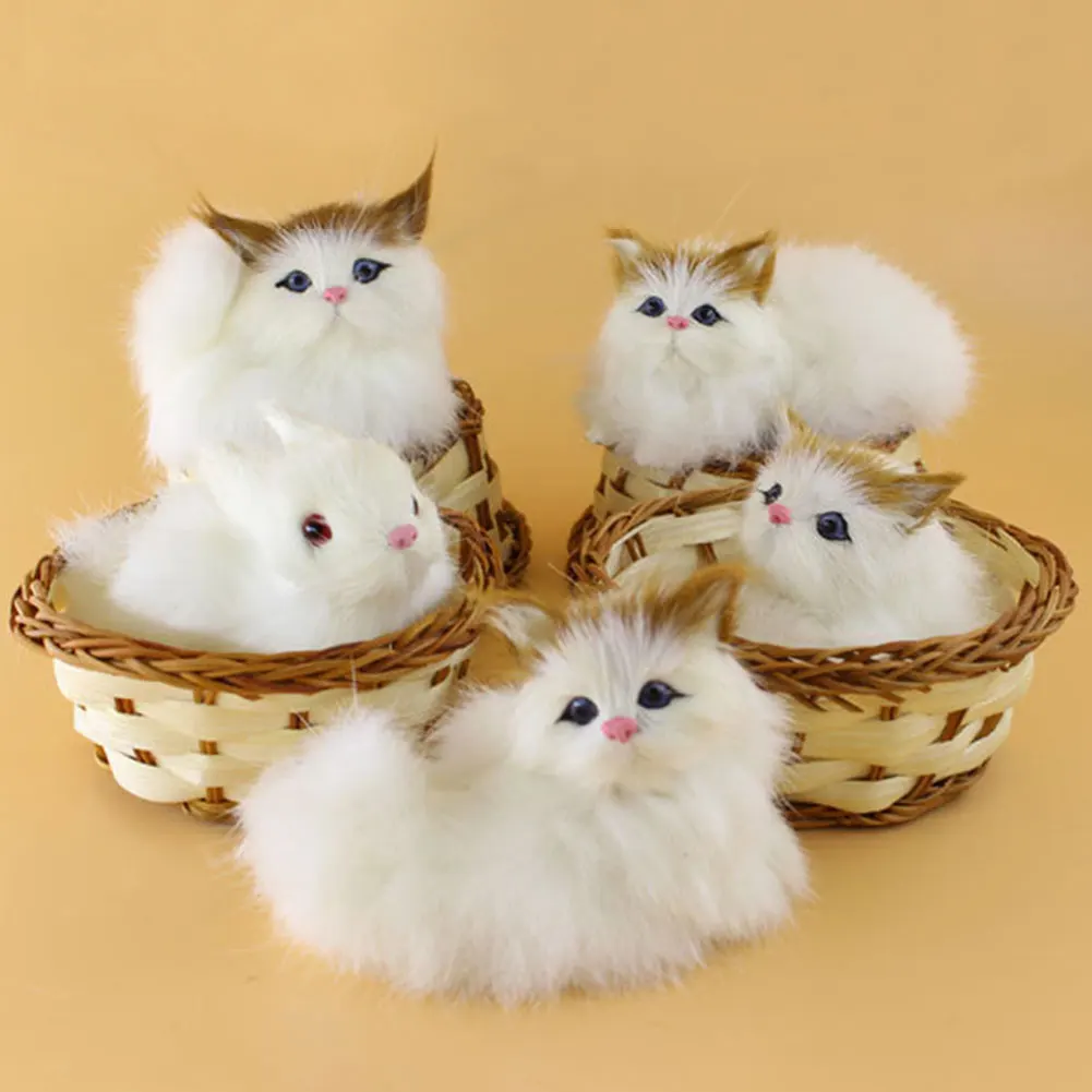 Set De 3 Gatos De Peluche 10 Cm – Cojín Suave Y Esponjoso En Naranja, Blanco Y Negro, Regalo Para Navidad Y Cumpleaños