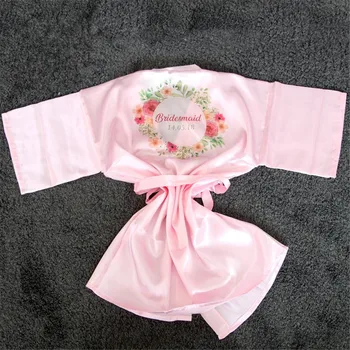 

custom flower gril kimono robes Bridesmaid Robes Wedding Robe Bridesmaid Team Flower Print Bridal Proposal Engagement keepsake