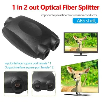 

One in Two Out Distributor of Digital Audio Fiber Line ABS Shell Imported Optical Fiber Transmission Conductor Small