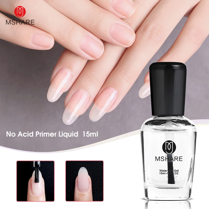 MSHARE Nail Prep Dehydrator Primer Acid Free Fit For Acrylic Nails
