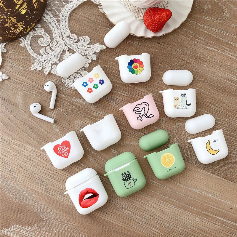 

Silicone Case for Airpods Cartoon Waterproof Case Bluetooth Wireless Earphone Case For AirPods Protective Cover Skin Headphones