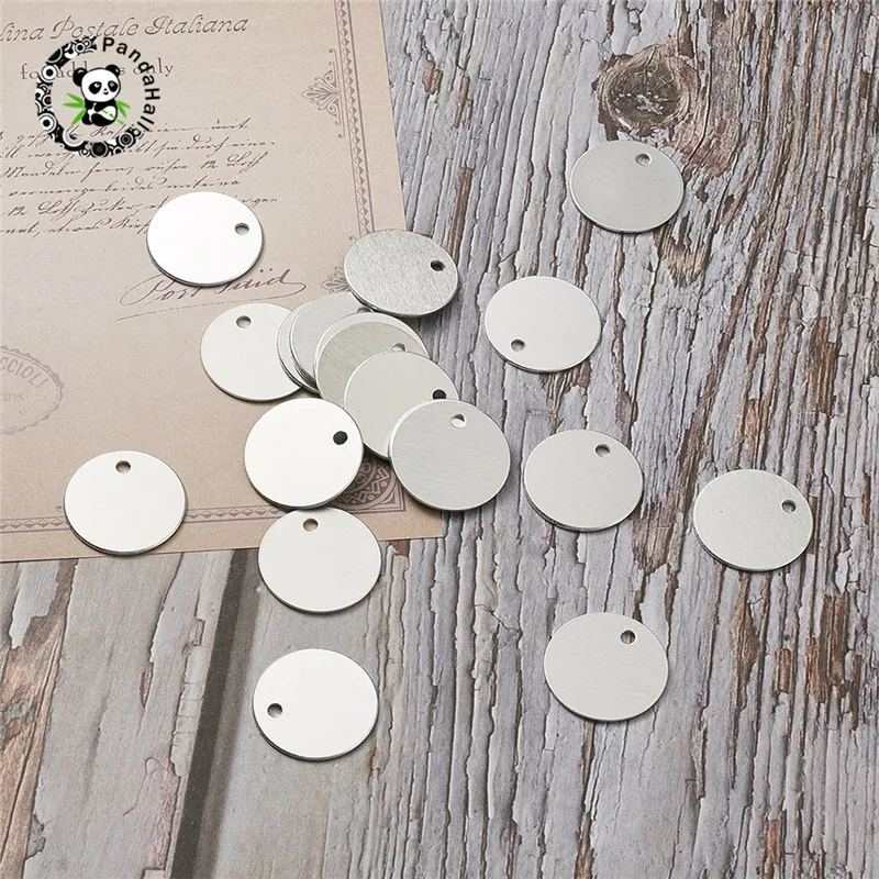 Pandahall 50 шт. алюминиевые подвески заготовки звеньев для Ювелирная фурнитура для рукоделия ожерелье изготовление плоских круглых платиновых 25,5x1,3 мм отверстие: 3 мм