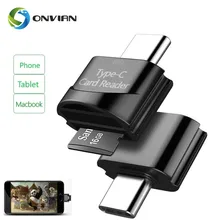 Onvian Card Reader USB 3.0 SD/Micro SD TF OTG Smart Memory Card Reader Type C USB-C Adapter for Huawei Samsung Xiaomi PC MacbooK usb c hub with sd micro sd card reader for macbook 12 inch