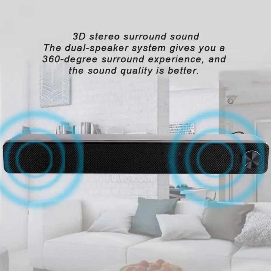 SADA V-195 компьютерные динамики Soundbar 360 с двумя динамиками для дома 17-29 дюймов Компьютерный дисплей