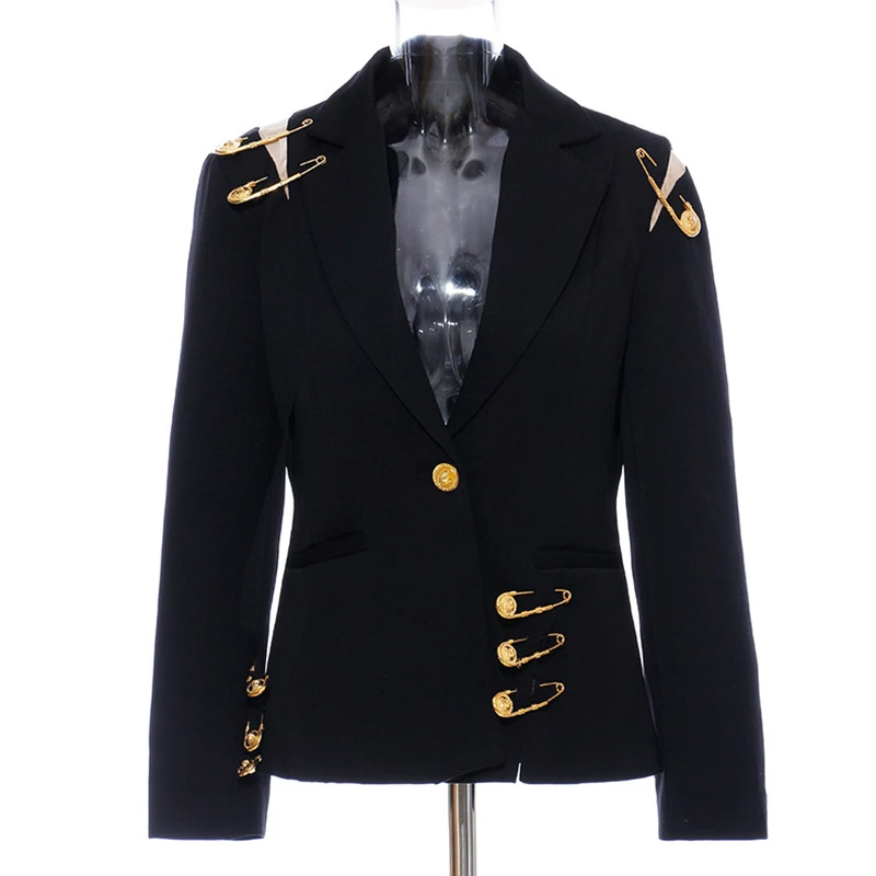 Новая мода, Осеннее простое пальто свободного кроя с длинным рукавом и карманами, Женский костюм N659