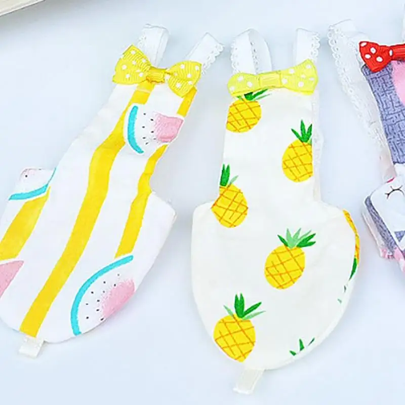 1pc Bird Diaper Cotton Washable Pineapple Watermelon Printing Breathable Parrots Nappy Bird Flight Suit Pet Clothing Accessories