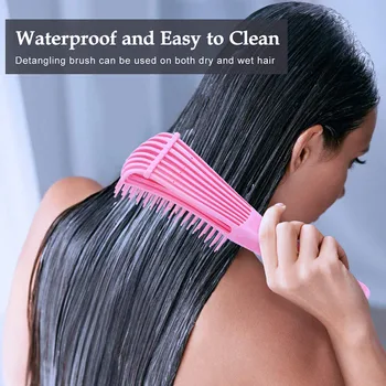 

2 Pcs Detangling Brush for Curly Hair, Hair-Detangler for Textured 3A to 4C Kinky Wavy/Curly/Wet/Dry/Oil Hair