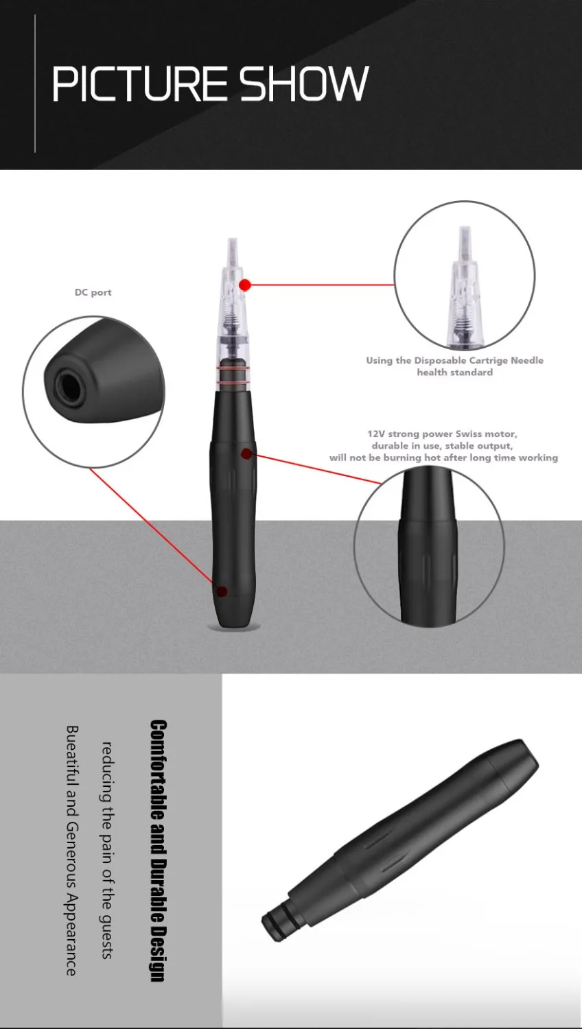 Biomaser E008 приложение Перманентный макияж машина ручка для бровей Губы подводка для глаз смартфон приложение Перманентный макияж питание