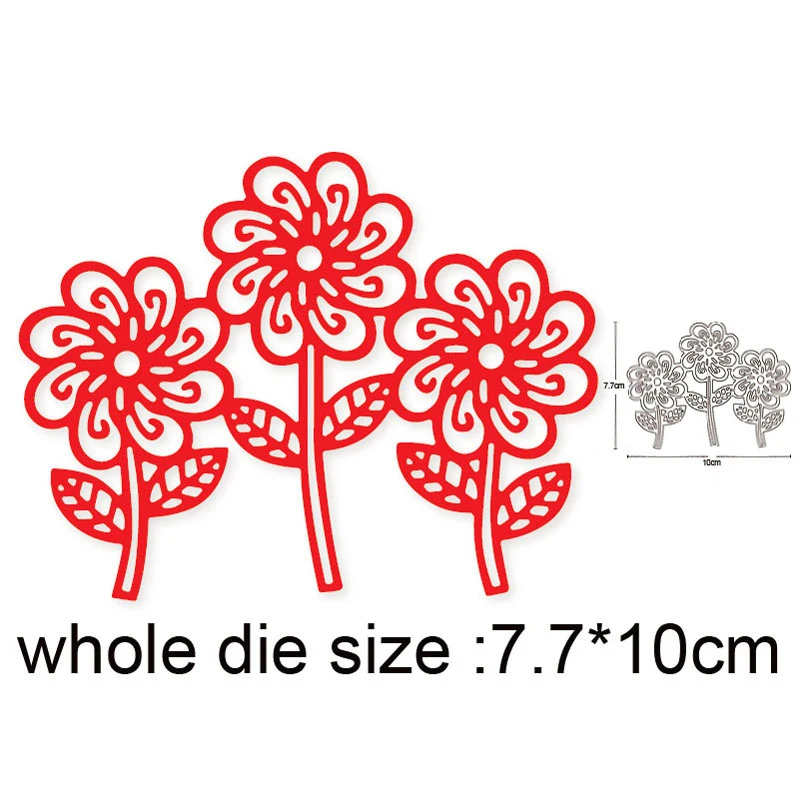 

New 2020 Metal dies Wildflower Leaf Cutting Dies Stencils For DIY Scrapbooking dies Album Cards Paper Decoration Embossing dies