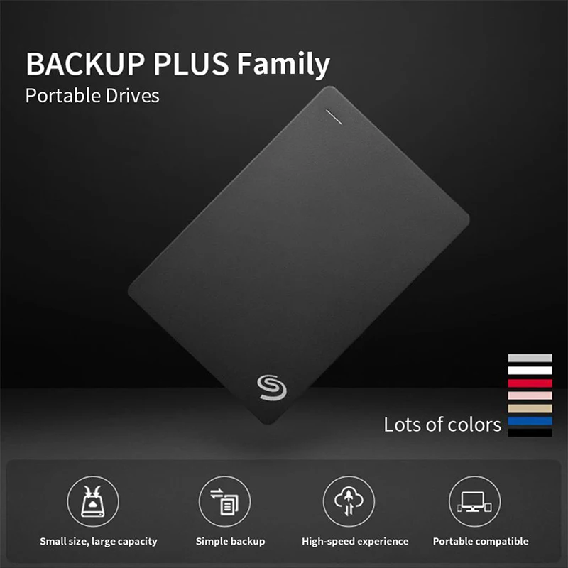 Seagate Backup Plus Slim STDR2000300 2 ТБ портативный внешний жесткий диск 5 дюймов USB 3 0 для