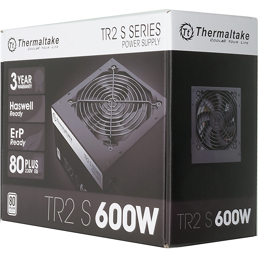 Блок питания Thermaltake ATX 600W TR2 S 80+(24+4+4pin) APFC 120mm fan 5xSATA RTL