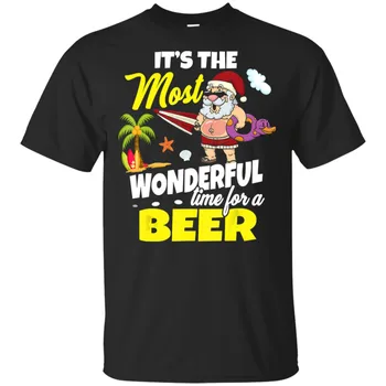 

Christmas In July Santa T-Shirt Hawaiian Funny Wonderful Beer Tee Shirt Fashion Tee Shirt