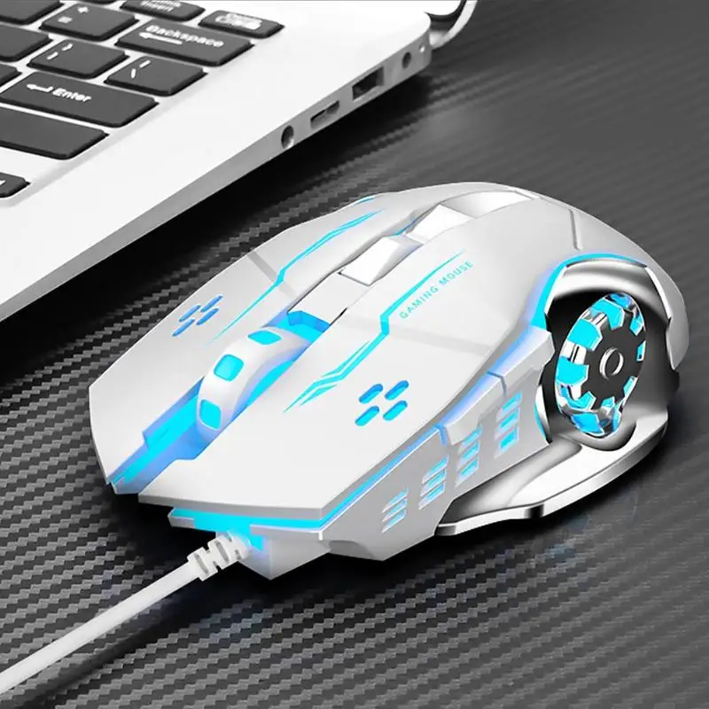 VODOOL S20 эргономичная Проводная игровая мышь разумной толщины удобная сенсорная 6 кнопок 2400 dpi светодиодный USB компьютерная мышь