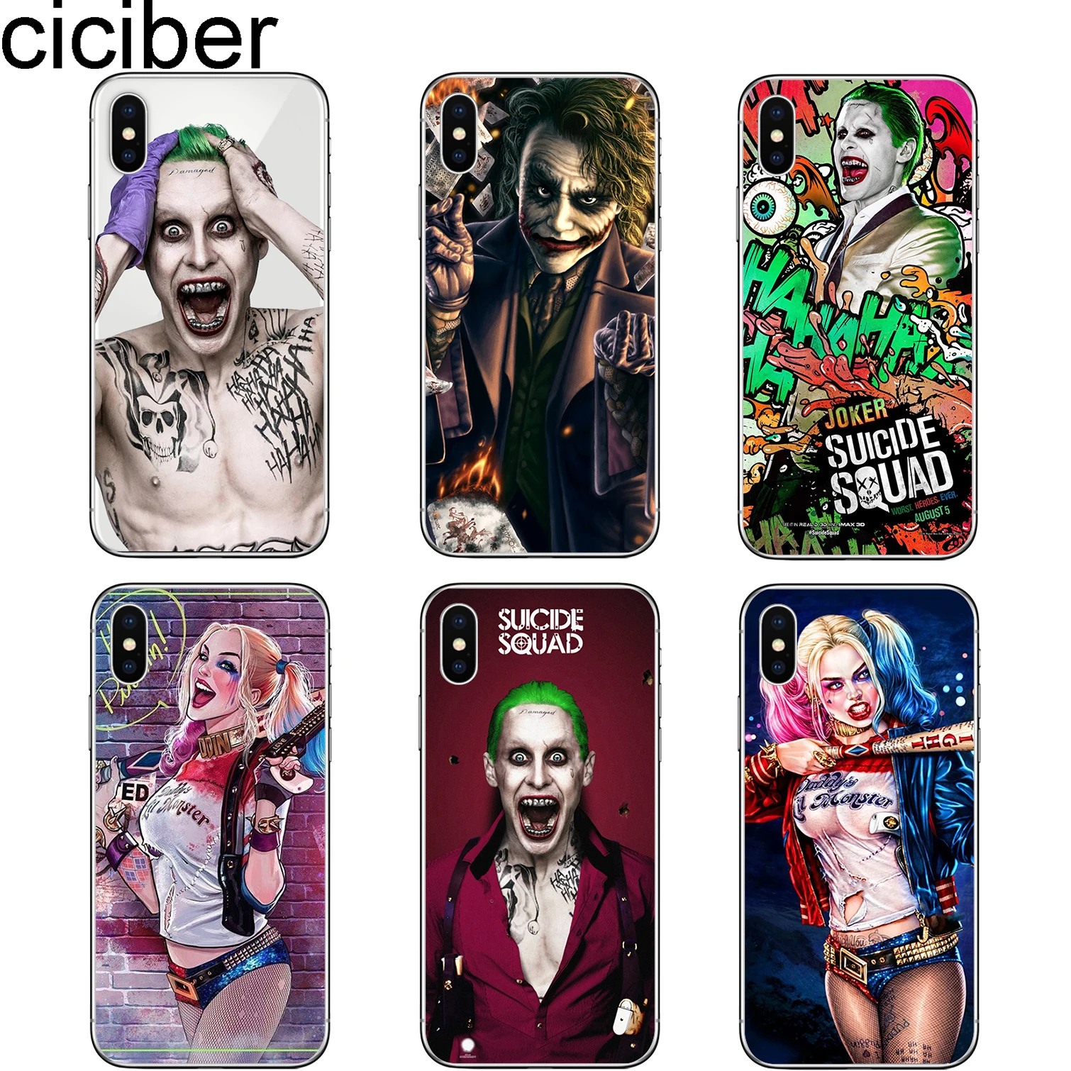 Ciciber отряд самоубийц Джокер DC Мягкий ТПУ чехол для телефона IPhone 11 Pro Max 6 6S 7 8 Plus X XS XR