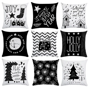 

Christmas Short Plush Cushion Cover Christmas Tree Christmas Decorations For Home Navidad Decor Noel Xmas Decor Happy New Year