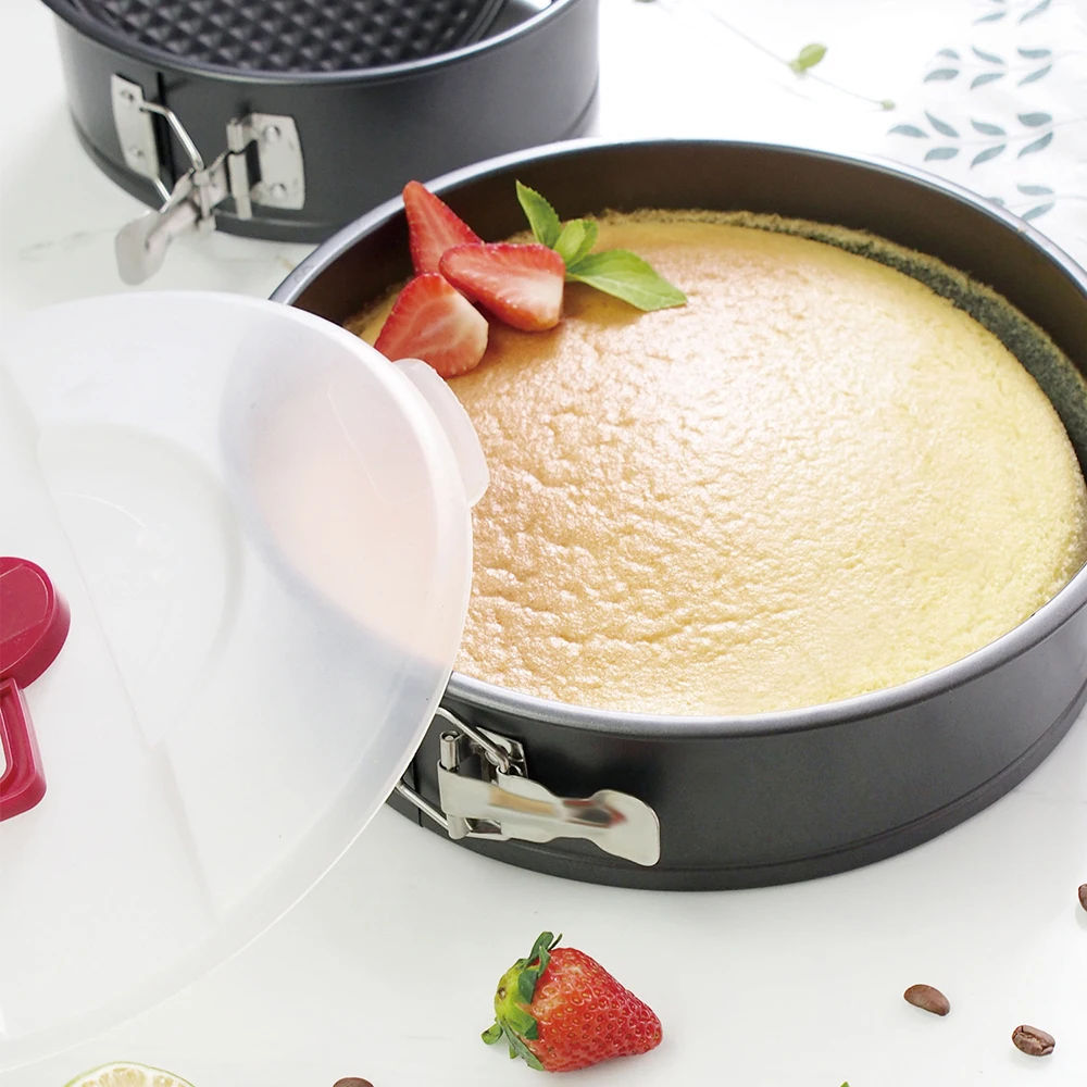

Springform Pan 8&10 Inch with Removable Bottom/Non-stick/Heavy Duty Leakproof Cheesecake Pan Bakeware with Cover