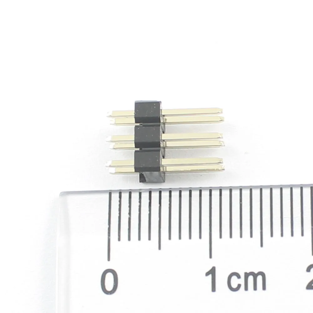 10 шт. 2,54 мм шаг 2x3 6 Pin Мужской двойной прямой ряд контактный разъем полосы