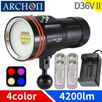 Price D36V II Warm White Diving Photograph Light HD Diving Video Light Underwater 100m Diving Flashlight Dive Troch Diving Fill Lights