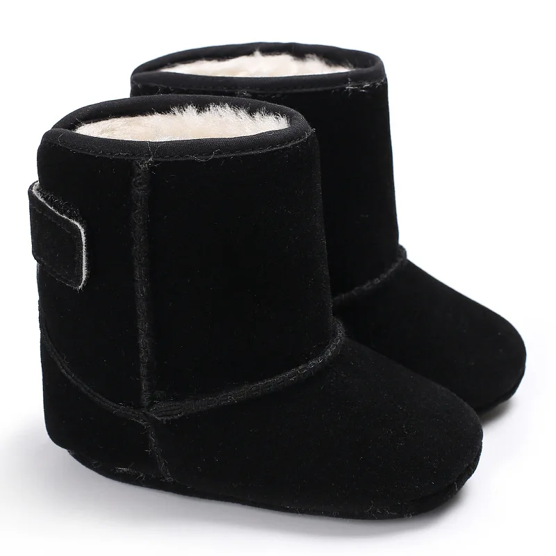 black Модная одежда для детей, Детская мода Bebe детские фоны для съемки новорожденных детей для маленьких девочек Теплые зимние ботинки обувь на возраст от 0 до 18 месяцев - Цвет: black