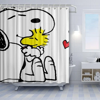 

Dog Love Printing Waterproof Bathroom Curtain