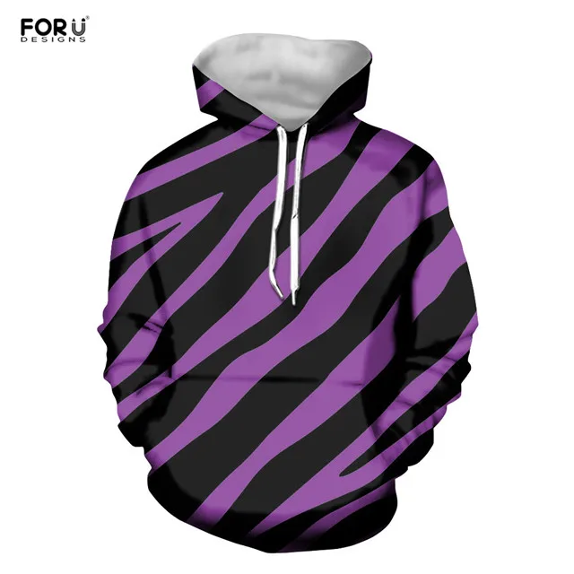 FORUDESIGNS,, женские толстовки с принтом зебры, зимняя уличная одежда, модная женская одежда, топы с капюшоном, большие размеры, мужские пуловеры, куртка - Цвет: HN1251Z72W