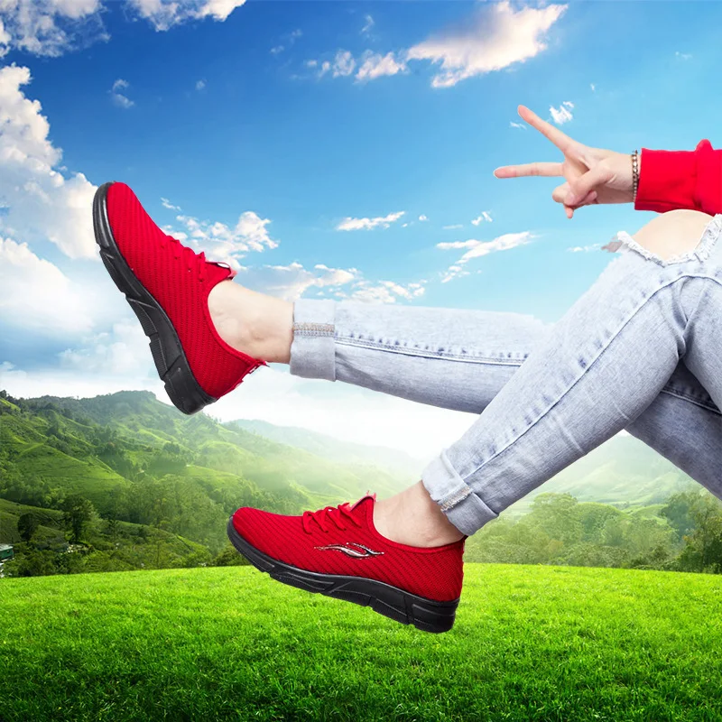 

Spring And Autumn New Style Women's Sports Casual Running Trendy Shoes Korean-style Versatile Shoes Breathable Fly Weaving PU Bo