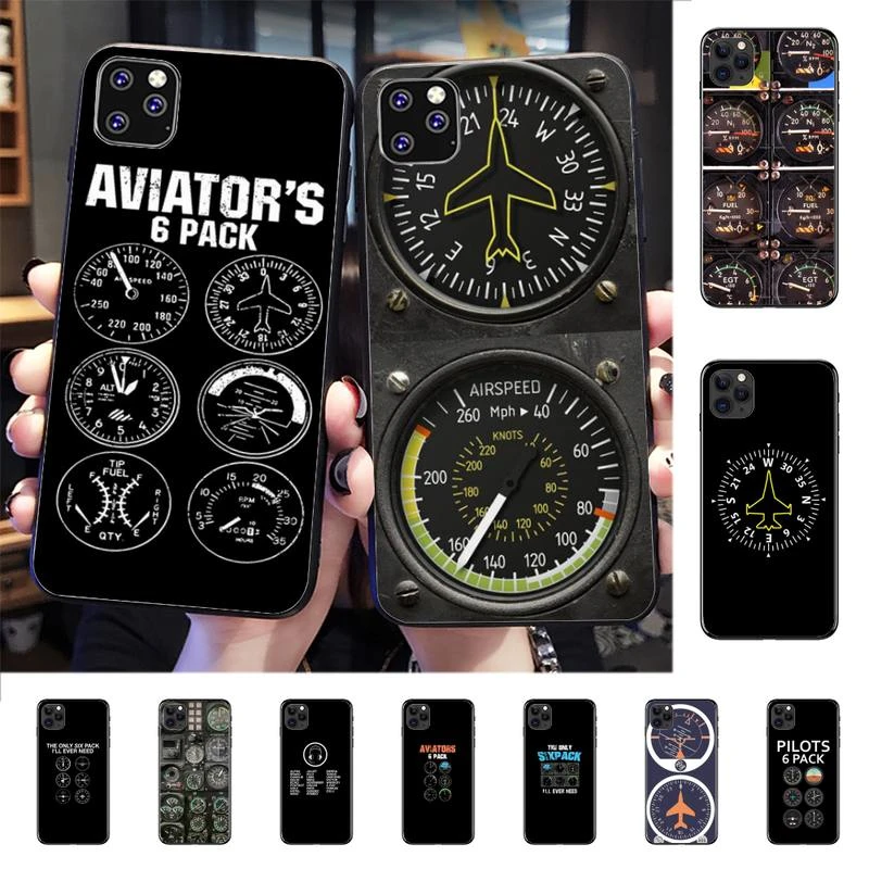 iphone 13 pro max leather case Aviation Aeroplane Helicopter cockpit Instrument Phone Case for iphone 13 8 7 6 6S Plus X 5S SE 2020 XR 11 12 mini pro XS MAX best iphone 13 pro max case