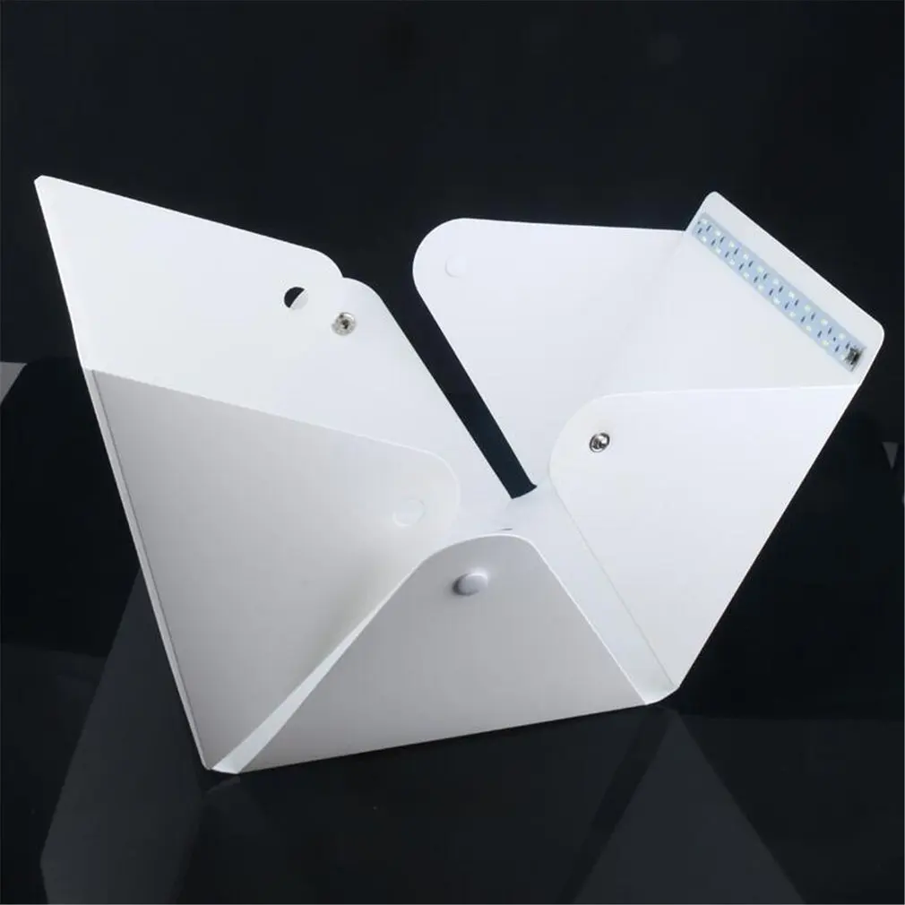 Mini Folding Lightbox Photography Photo Studio Softbox LED Light Soft Box Photo Background Kit Light box for DSLR Camera Dropshi