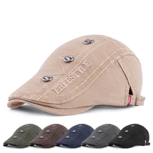 Шапки-береты с буквенной вышивкой для мужчин Newsboy Gatsby cap s Golf Driving Cabbie картуз Мужская Регулируемая Кепка