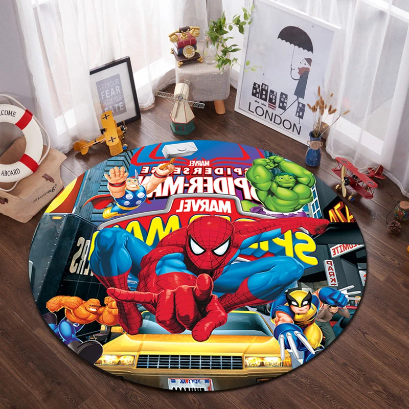 Детский игровой коврик Disney нескользящий мультяшный Человек-паук набивной