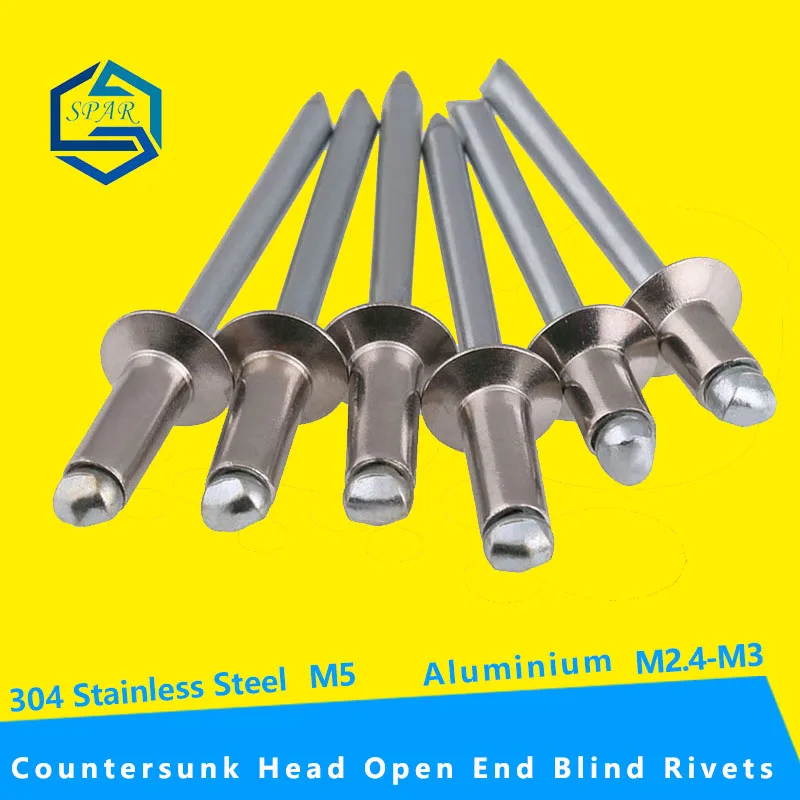 Open End Blind Rivets With Break Pull Mandrel And Countersunk Head flat