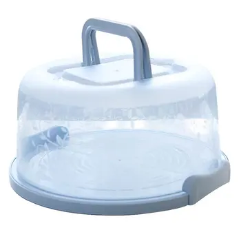 

8 Inch Cake Box Pink Blue Green Portable Handheld Packaging Food Storage With lid Fresh-keeping Container