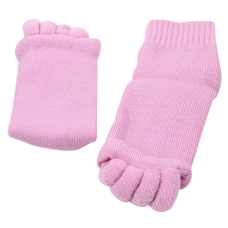 New Foot Massage Five Toe Socks Toe Separator Pain Relief Socks Foot Care Hallux Valgus Correctors MV66 - Цвет: Фиолетовый