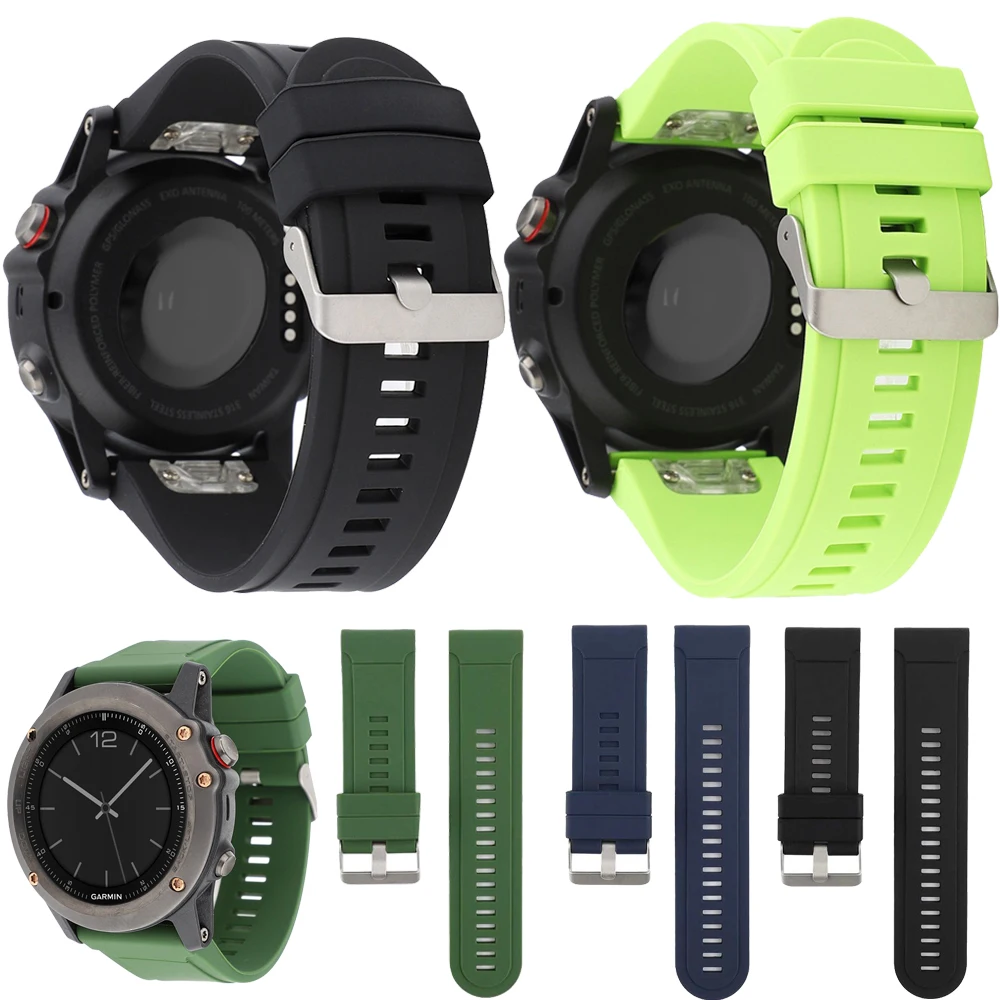 

26 22 20MM Watchband Strap for Garmin Fenix 5X 5 5S Plus 3 3HR D2 S60 smartwatch Quick Release Silicone Easyfit Wrist Band Strap