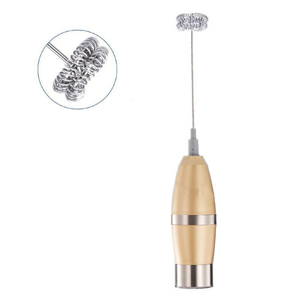 Handheld Electric Milk Frother Coffee Stainless Foamer Whisk Mixers Blend