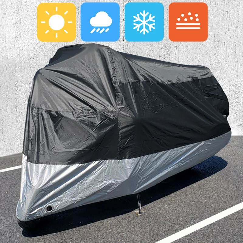Cubierta Universal para motocicleta y Scooter, impermeable, para exteriores, protección UV, tienda para Moto, interior, garaje, funda a prueba de polvo
