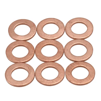

10mmx14mmx1.5mm Copper Crush Washer Flat Seal Ring Gasket 50Pcs
