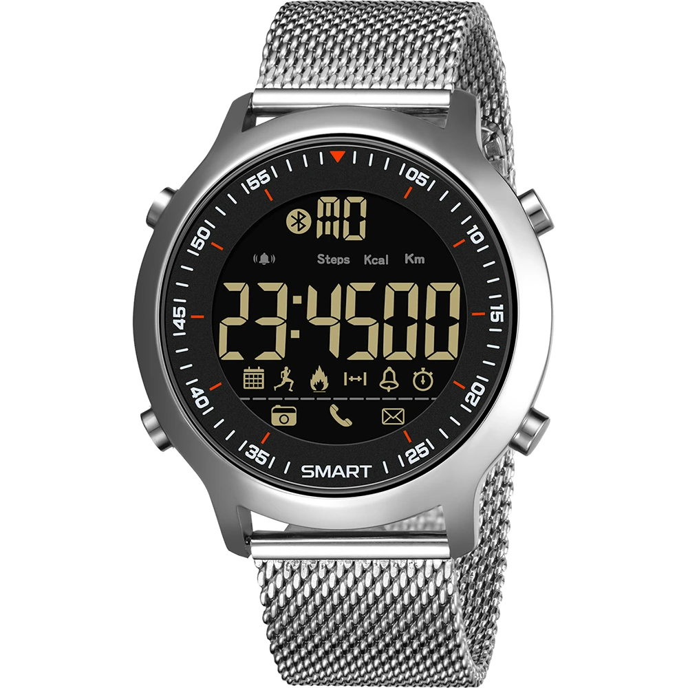 

2019 Men Smart Watches Luxury Brand Stainless Steel Pedometer Clock Waterproof Sport Bluetooth Smartwatch for IOS Android