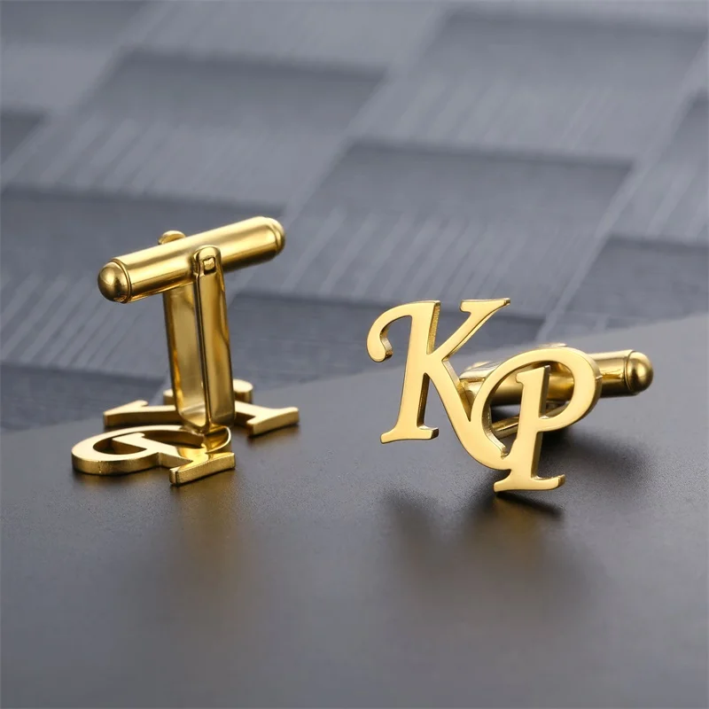 Customized Name Cufflink For Mens Stainless Steel Personalised Initials  Cufflinks Wedding Groomsmen Gift Jewellery - AliExpress