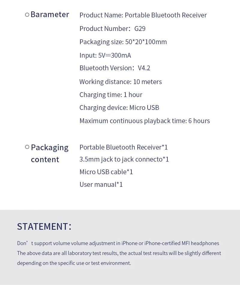 Lamjad G29 Bluetooth аудио приемник 3,5 мм адаптер Micro USB кабель Hands-free для ТВ ПК беспроводной адаптер автомобильный dfdf
