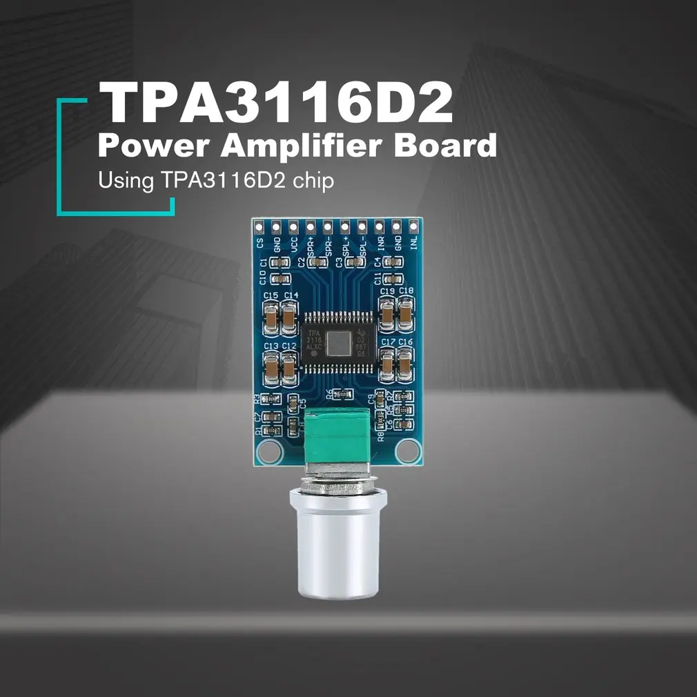 TPA3116D2 DC 12V 24V 2x50W двухканальный Мини цифровой усилитель D класса 50W + XH M562