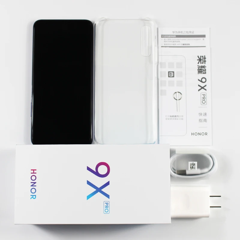 Google Play Honor 9X Pro, 8 ГБ ОЗУ, 256 Гб ПЗУ, Восьмиядерный процессор Kirin 810, 4000 мА/ч, LiquidCool, задний, 48 МП, всплывающий, передний, 16 Мп, 6,59 дюйма