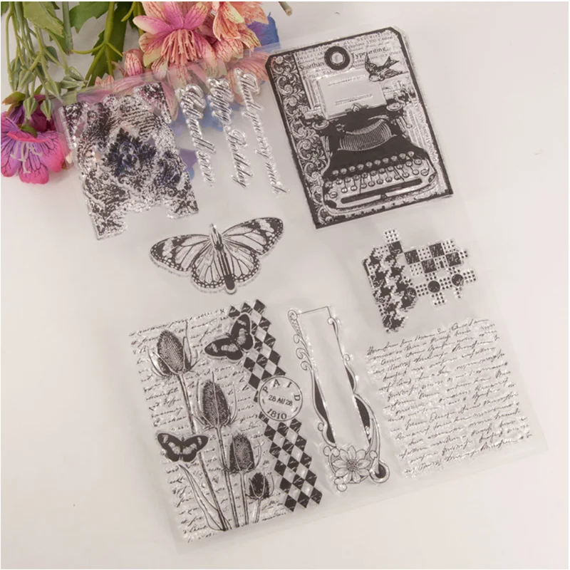 Transparent Butterfly Rubber Silicone Stamp Seal For DIY Scrapbooking Card Making Album Decoroation Crafts